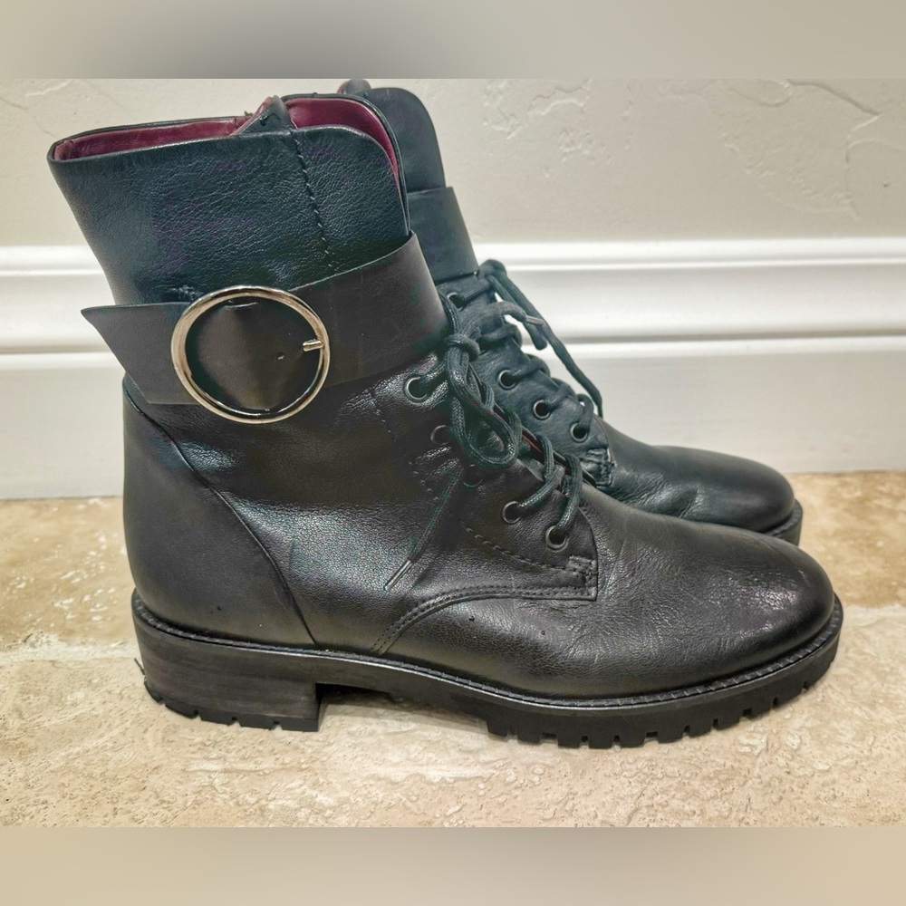 Paul Green combat / moto / ankle style black boots - US size 9, UK size 6.5